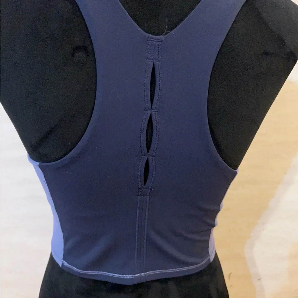 Athleta Conscious Crop Tank Top In Blue Periwinkle Color